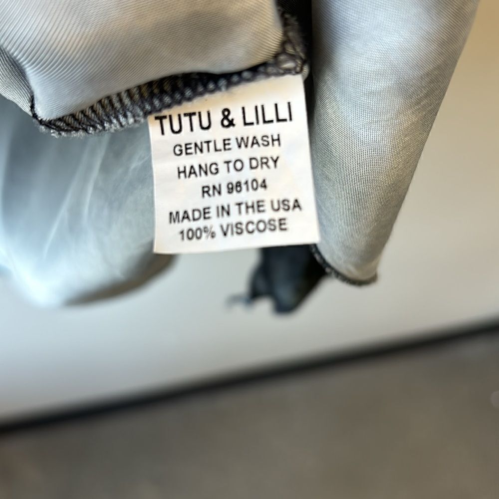 Tutu & Lili blouse tunic XS/S over sized black and grey - Picture 5 of 6